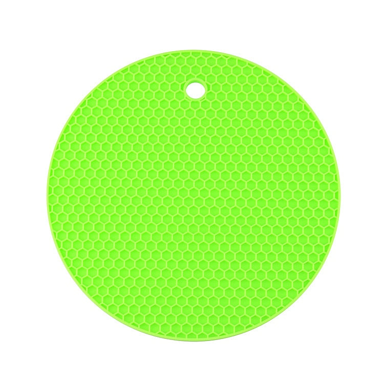 2pc 18cm Round Heat Resistant Silicone Mat Drink Cup Coasters Non-slip Pot Holder Table Placemat Kitchen Accessories Onderzetters