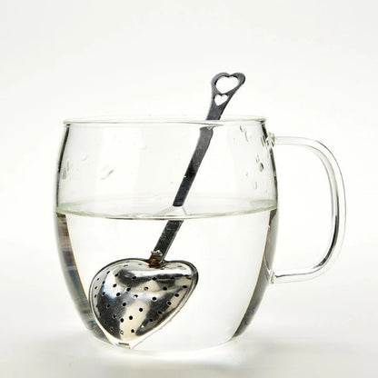 Reusable Tea Infuser Heart Shaped Stainless Steel Teakettle Locking Tea Filter Seasoning Ball  Mesh Herbal Ball Tea Spice Strain