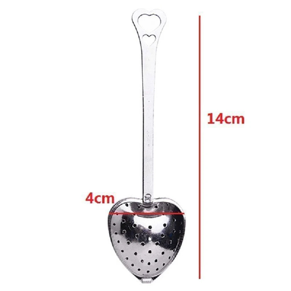 Reusable Tea Infuser Heart Shaped Stainless Steel Teakettle Locking Tea Filter Seasoning Ball  Mesh Herbal Ball Tea Spice Strain