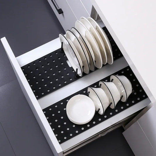 Adjustable Tableware Drying Rack Bowl Lid Storage Rack Drainer Kitchen Organizer Dining Plate Drying Rack Kitchen Accessories