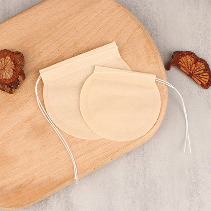 50Pcs Tea Bags Biodegradable Paper Drawstring Eco-Friendly Filter Empty Loose Leaf Powder Herbal Medicine Strainer 6.5*7cm 5*6cm