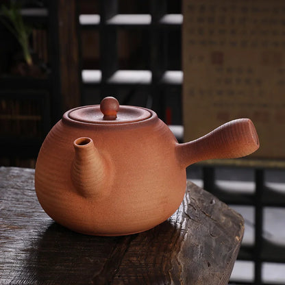 High Temperature Resistant Rough Pottery Boiled Teapot Kettle Tea Ceremony Kung Fu Teapot Retro Handmade Teapot Tea Fire Stoves