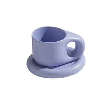 400ml Splash Ink Floriddle Ceramic Mug with Saucer Coffee Cups and Saucers Home Office Tea Cup Coffee Cups Korean Mug Ceramic Pl