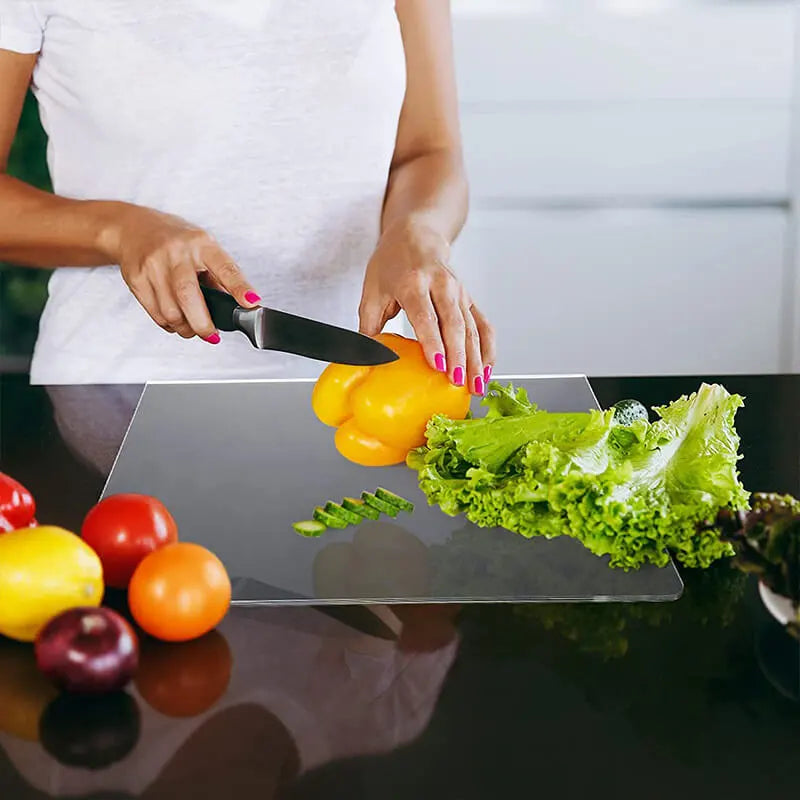 Clear Acrylic Anti-slip Transparent Cutting Board Easy Clean Cutting Board Fruit Vegetable Meat Chopping Board Practical Kitchen Tool