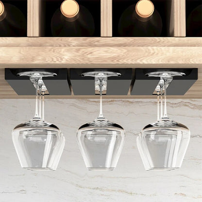 Kitchen Under Cabinet Free Punching Holder Wine Glass Rack Multi-function Classification Stemware Glass Cup Hanging Holder