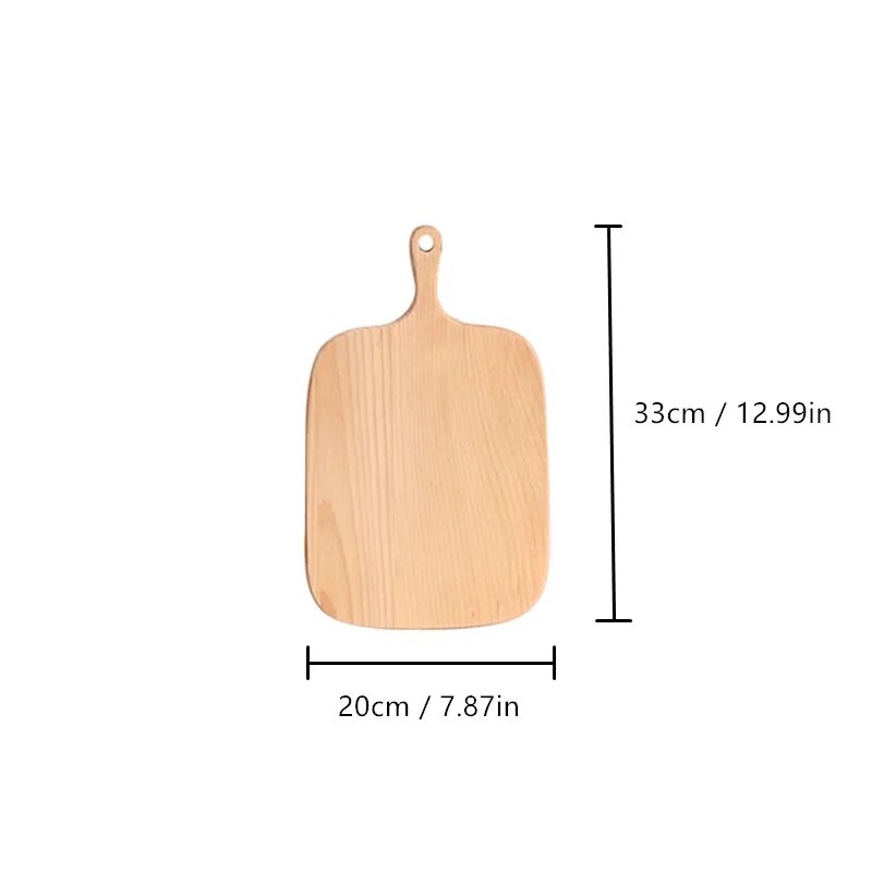 Quality Kitchen Wooden Chopping Blocks Beech Walnut Cutting Board Pizza Bread Fruit Sushi Tray Hangable Non-slip Kitchen Tools