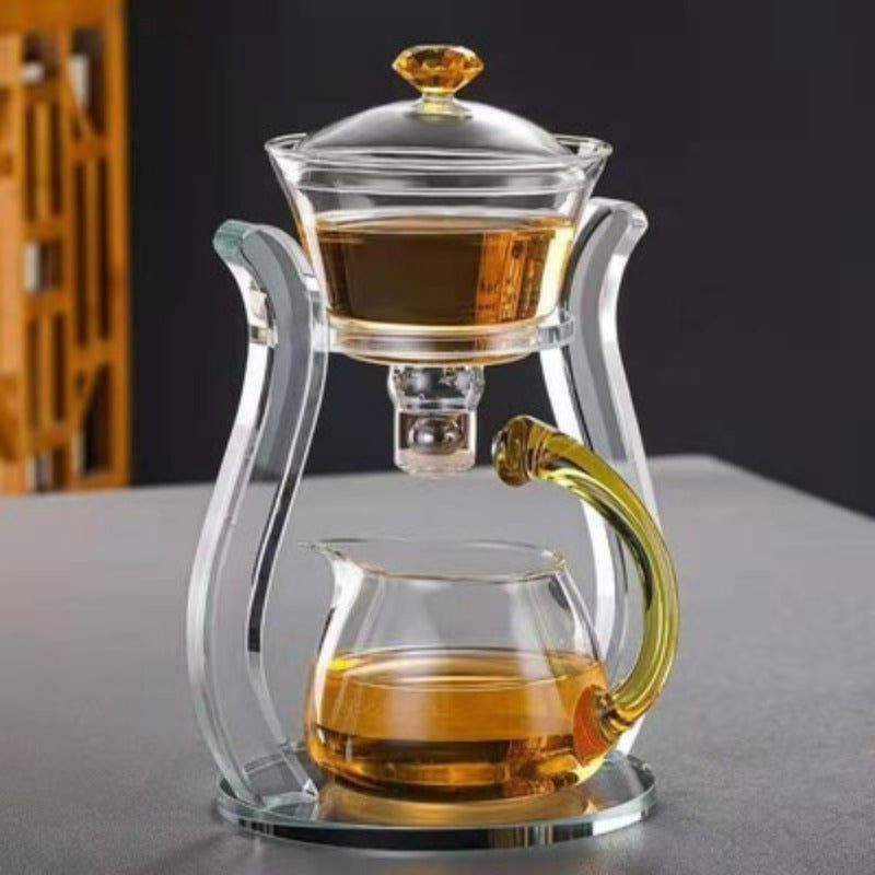 Glass Magnetic Tea Set Lazy Person  Making Tool Automatic   Pot