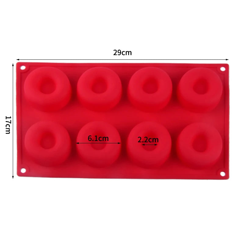 4 Size Silicone Baking Pan for Pastry Donuts Silicone Form Doughnut Mould DIY Cake Chocolate Bagels Dessert Bakery Tools