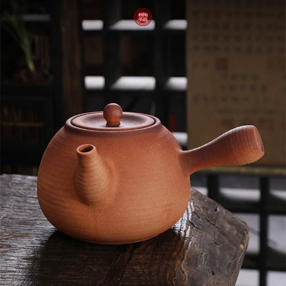 High Temperature Resistant Rough Pottery Boiled Teapot Kettle Tea Ceremony Kung Fu Teapot Retro Handmade Teapot Tea Fire Stoves