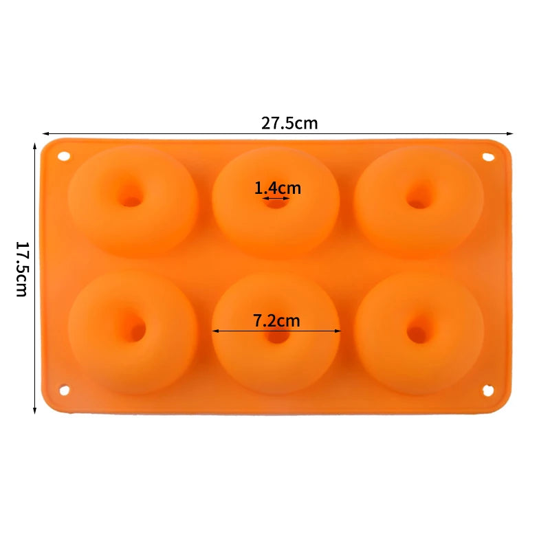 4 Size Silicone Baking Pan for Pastry Donuts Silicone Form Doughnut Mould DIY Cake Chocolate Bagels Dessert Bakery Tools
